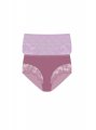 Cotonella dámské kalhotky midi s krajkou CD173c 2PACK růžová/růžová melír | Vermali.cz